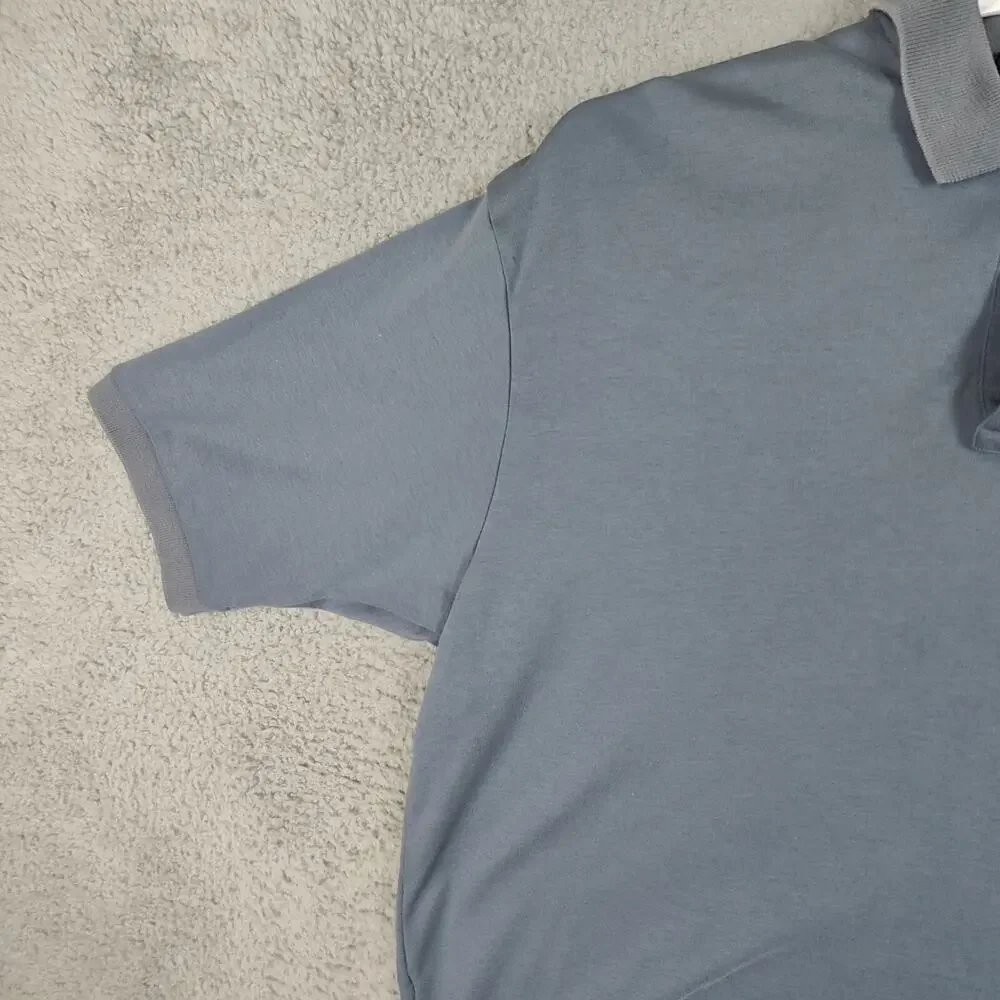 Polo Ralph Lauren Polo Shirt Mens Large Pony Grey Blue Embroidered Preppy Rugby